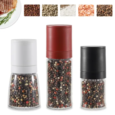 Elegant Spice Salt & Pepper Grinder with Ceramic Burr and Hand Crank