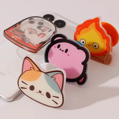Vigreat Custom Acrylic Shake Phone Holder for Bulk Promotion Gifts Personalized Cartoon Shaker Phone Stand