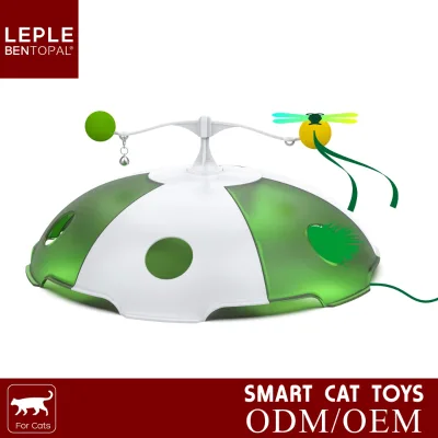 Rechargeable Interactive Cat Toy for Indoor Cats | Touch Activated Bird Chirping 6-Hole Maze Pet Toy