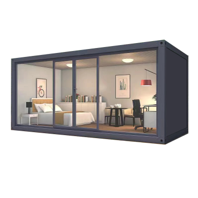 Cymdin Practical Mobile Prefab Cabin Convenient Steel Tiny House Inspired Apple Design Camping Hotel Bedroom Use Made Containers