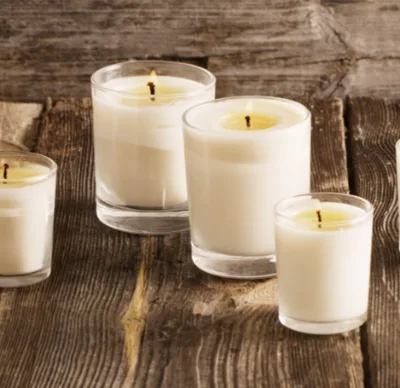 Manufacturer Supply Clear Color Sprayed Candle Jar with Wooden Lid Square/Round Glass Candle Cups Various Specifications