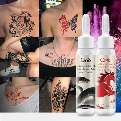 Best Seller Organic Tattoo Ink Pigment for Microblading Cosmetic Color Temporary Airbrush Tattoo Ink 8 Colors