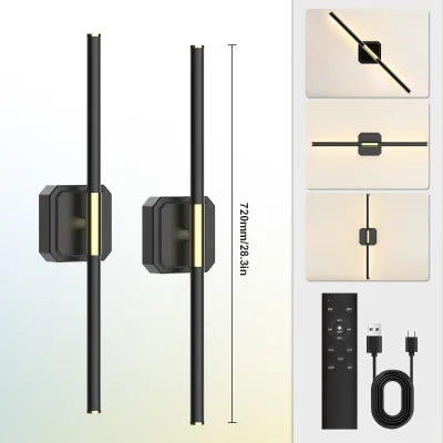 Detachable Nordic Rechargeable 6W Touch Control Dimmable Aluminum Alloy Wall Lamp Bedroom Indoor Easy Installation Luxury Hotel