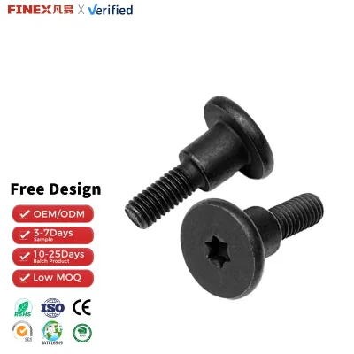 M8 Metric ANSI304 316 SUS201/304/316/AISI304 Stainless Steel Pan Head Anti-Theft Torx Slot Security Screw Grade 10.9 12.9 Black