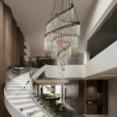 Nordic Indoor Lighting Pendant Lamp Adjustable Height Living Room Dining Decor Hanging Chandelier Middle Size