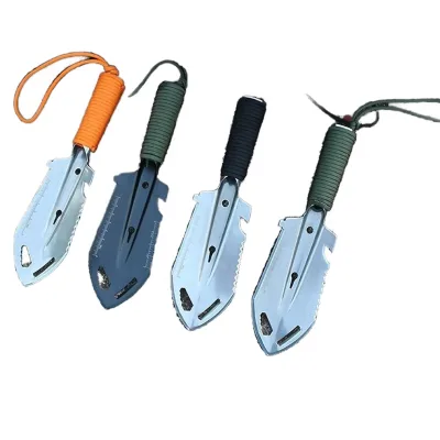 IRONDONKEY Mini Multifunctional Survival Shovel Stainless Steel 13 Blade Paracord Handle Outdoor Camping Supplies Engineer
