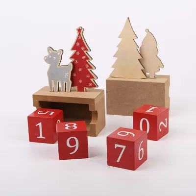 Christmas Calendar Wood Christmas Advent Calendar for Crafting & Other Decorations
