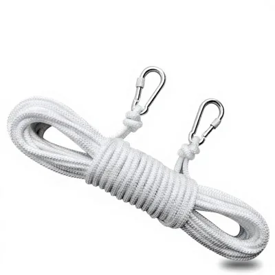 Bold Nylon Laundry Rope Foldable Outdoor & Indoor Rooftop Multi-functional Clothesline with Non-slip Cord