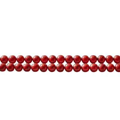 6mm  Red Turquoise, Suitable for Processing Into Jewelry