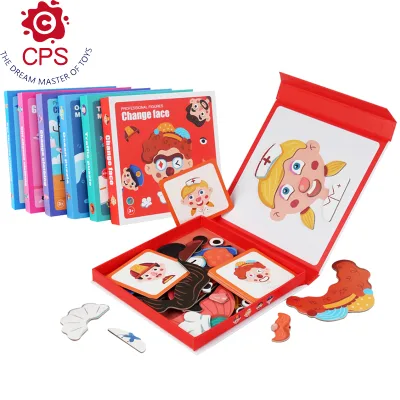 2024 New Creative Games Magnetics Box-mystery Face Magnetics Book Montessori Toys Magnetics Block Set Toy for Kids 3d Puzzle Toy