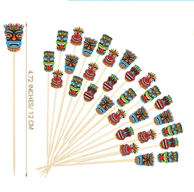 Wholesale Garnish Tropical Drinking Picks Tiki Summer Cocktail Picks for Catering Party