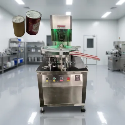 High Efficiency Semi Auto Rotary Type Sealing Machine 8 Stations Pop Can Sealing Machine