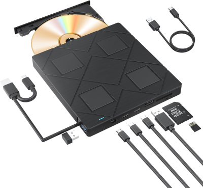 Multifunctional external Blu-ray burner can burn CD/DCCD/BD Write CD/DVD/BD with indicator light