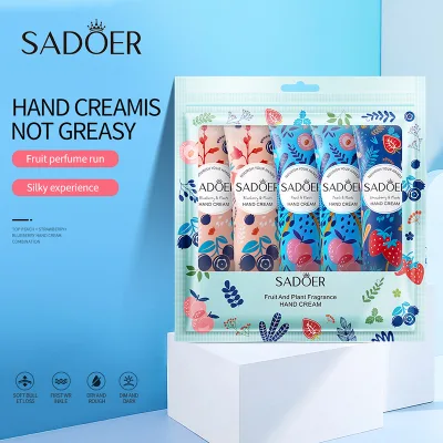 OEM Private Label Strawberry Blueberry Peach Hand Cream Whitening Moisturizing Hand Cream Set Skin Care Natural Adults 3 Years