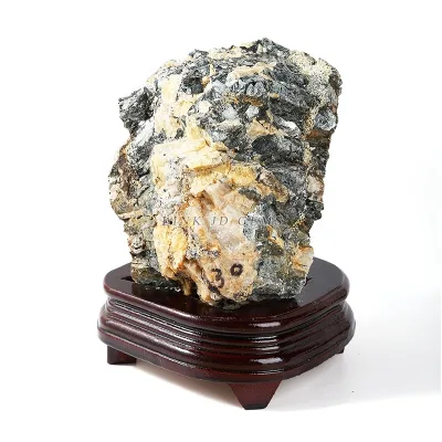 High-grade Large Size Natural Rough Stone Ornaments Simple Desktop Ornaments Natural Iron Ore Decoration Crafts