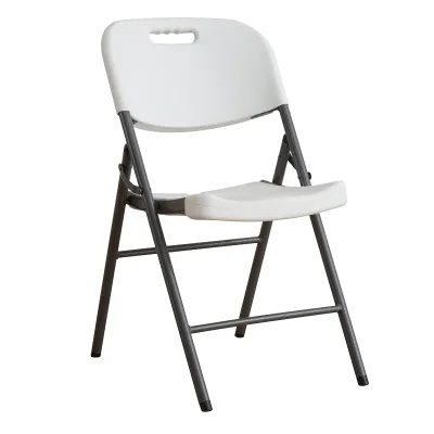 Wholesale Lightweight Folding Camping Chair Stainless Steel White Plastic Garden Chair for Outdoor Kitchen School Events