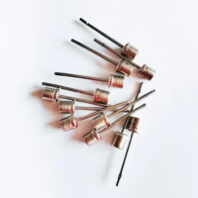 ActEarlier 1 Pack 12pcs Metal Durable Strong Ball Bicycle Pump Needle for Basketball Volleyball Rugby Ball PVC Ball