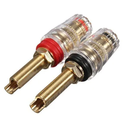 M8 4mm Banana Plug Binding Post, Gold Plated Copper Speaker Terminal for Amplifier/HIFI Audio Equipment
