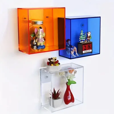 Handmade Wall-mounted Acrylic Storage Cabinet Cross-Border Household Wall Decoration Box Display Retail Display Shelves