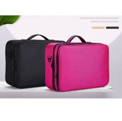 JULONG Makeup Bag Cosmetic Case Nail Tech Storage Handle Organizer Travel Kit Functional Beauty Box