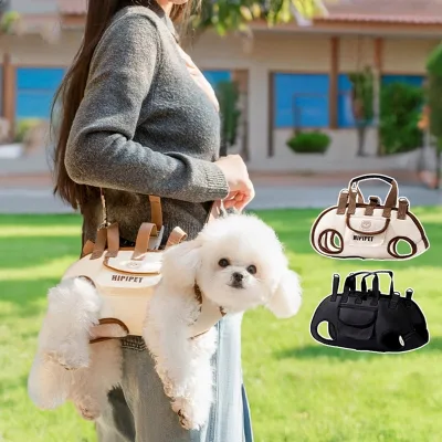 Outdoor Pet Breathable Portable Crossbody One-Shoulder Oxford Cloth Hand-Held Backpack Carrier Dog Harness