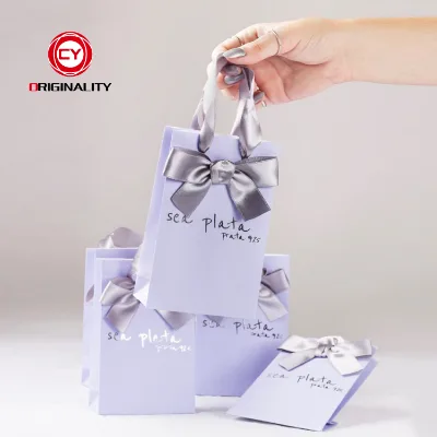 Colourful Carry Gold Product Paper Charcoal Bag for Boxes
