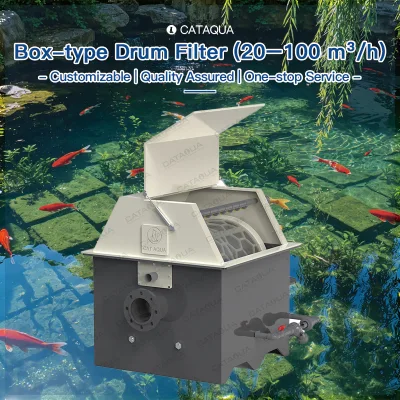 Self-Cleaning Stainless Steel Drum Filter with High-Efficiency Microscreen for Recirculating Aquaculture System