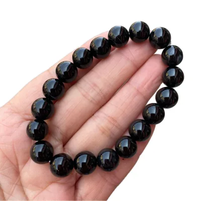 Onyx Beaded Bracelet Natural Black Onyx Round Bead for Bracelet 6/8/10/12mm Stylish Trendy Gift Idea
