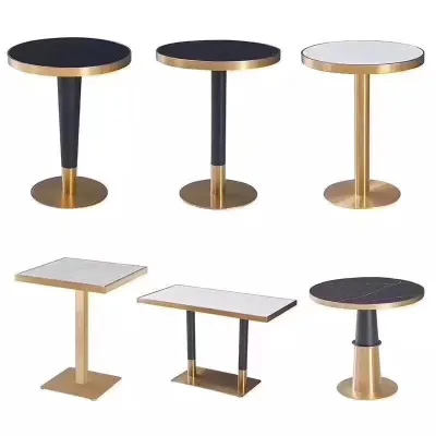 Foshan Furniture Golden Modern Stainless Steel Dining Base Table for Restaurant Hotel Luxury Table Leg