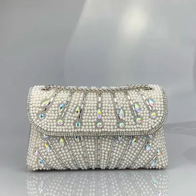 Luxury Handmade Evening Bag Women New Stylish Single Vintage Open Waist Closure Chains Luxury Fashion OEM Customization