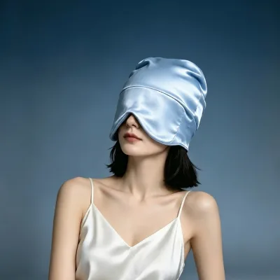 OEKO Silky Sleep Bonnet Full Coverage Light Blocking Deep Sleep Head Protection Cap Stress Relief OEM Wholesale