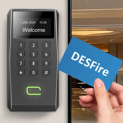 Smart Contactless Bluetooths NFC RFID Reader with OLED Display and Keyboard RS485 Waterproof