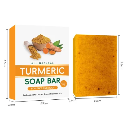Yoni Wash Private Label Lemon Turmeric Kojic Acid Soap Organic Wholesale NYXX Yellow 100g Custom Packaging