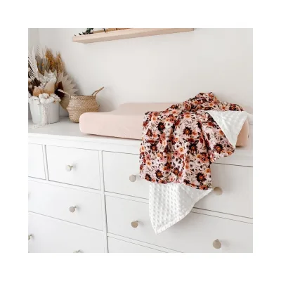 Super Soft Baby Blanket for Boys Girls Minky Blankets Newborn Super Soft Comforter Patterned Minky with Dotted Backing
