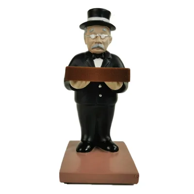 JS Top Hat Butler Shape Wrist Watch Stand ,Hand Painted Resin Display Stand for Watches Custom