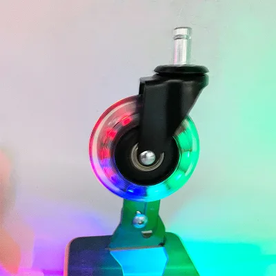 Direct Supply Silent Polyurethane Casters Flat Threaded Brake Transparent Furniture Rollers Luggage Spinner Wheels for Crystal
