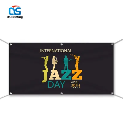 National 90*150 Polyester Linen Large Indoor Fabric Banners with Pole Pocket 3*5 Flags Huge Polyester Happy Birthday Banner
