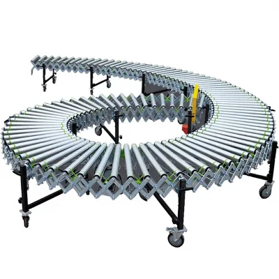 Telescopic Roller Conveyor Flexible Expandable Roller Conveyor for Box Carton