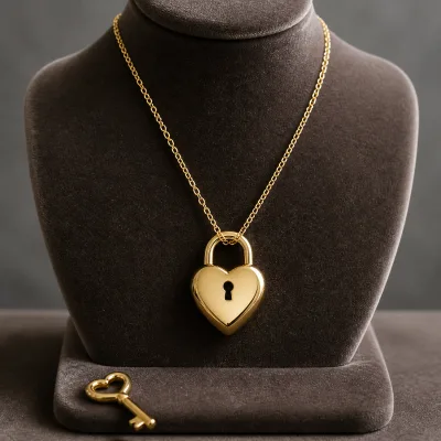 Zinc Alloy Mini Heart Lock With Keys BRAVO