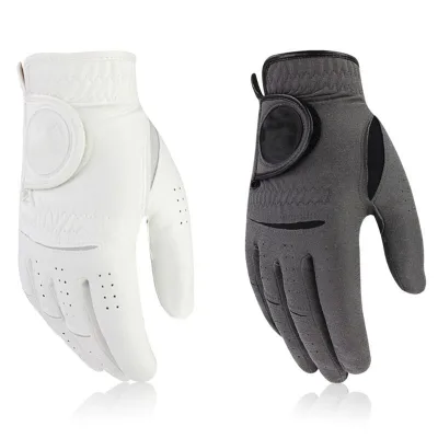 High Quality Nano Microfiber Men Golf Glove Lightweight Durable Black and With Golf Gloves With Custom Logo