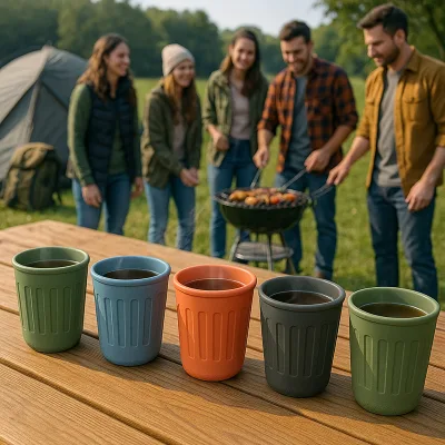 Outdoor Silicone Cup 300ml BPA-Free Unbreakable Custom Logo Eco Camping Drinkware Perfect for Camping Hiking Travel Daily Use