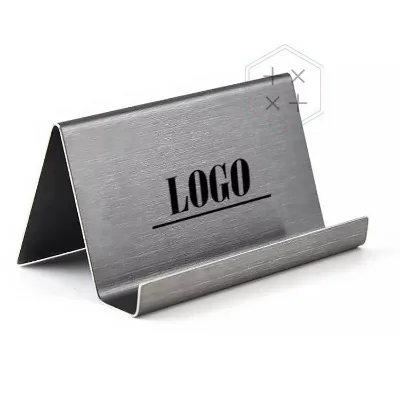 Aluminum Business Card Holder 4 Inch Minimalist Laser Printing Design