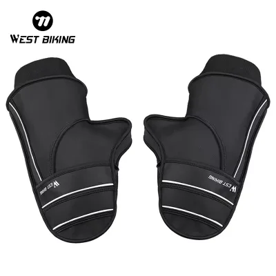 WESTBIKING Warm Handlebar Custom Winter Sports Bicycle Gloves Bike Waterproof Leather Windproof Motorcycle Bike Handlebar Gloves