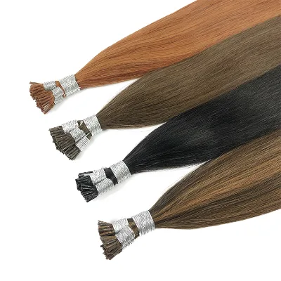 Wholesale I Tip Hair Extensions Super Double Drawn Remy European Tangle-Free