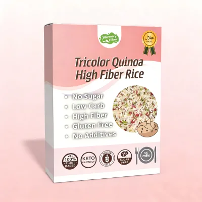 Popular Tri-Color Quinoa Konjac Instant Rice Low Fat Brewing Dry Shirataki Rice 100g No-Boiling No-Steaming Ready Eat 15-20