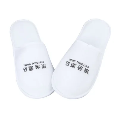 High Quality 5-Star Biodegradable Disposable Luxury Slippers Custom Logo Printing for Hotel Travel Use Wholesale