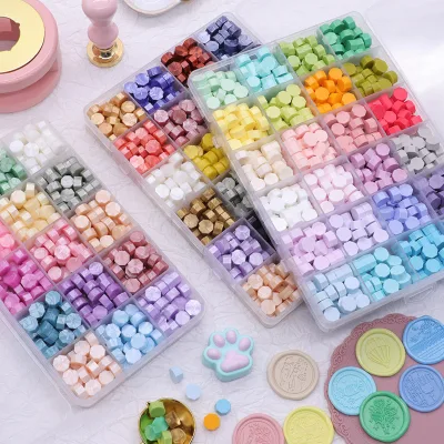 Newest 10 Colors Seal Stamp Wax Beads Box Heat Warmer Wax Sealing Wax Stamp