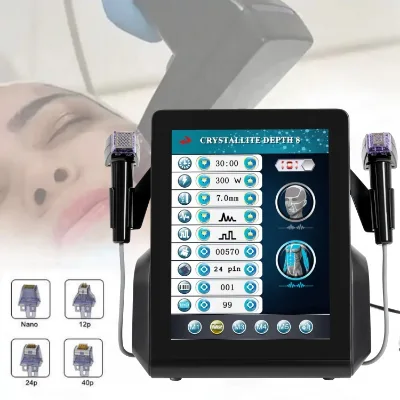 New Arrival Crystallite Depth 8 Wrinkle Removal Gold RF Fractional Microneedle Machine for Acne Scar Treatment