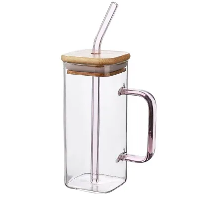 Excellent Borosilicate Glass Transparent Tumbler Style Can Shaped Mug Drinking Utilities