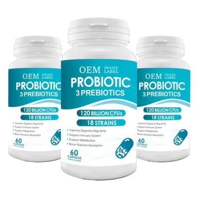 OEM Probiotic Prebiotics Capsules for Improve Digestion Promote Metabolism and Nutrient Absorption